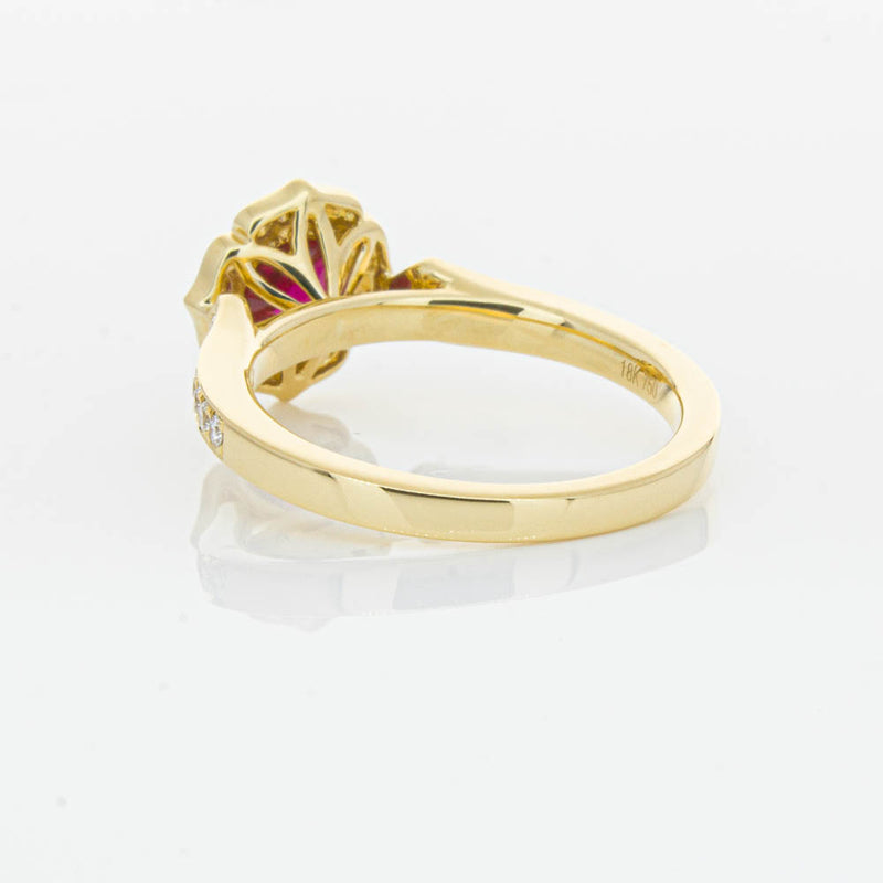 18ct Yellow Gold 1.04ct Ruby & Diamond Ring-Ring-Walker & Hall