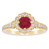 18ct Yellow Gold 1.04ct Ruby & Diamond Ring-Ring-Walker & Hall