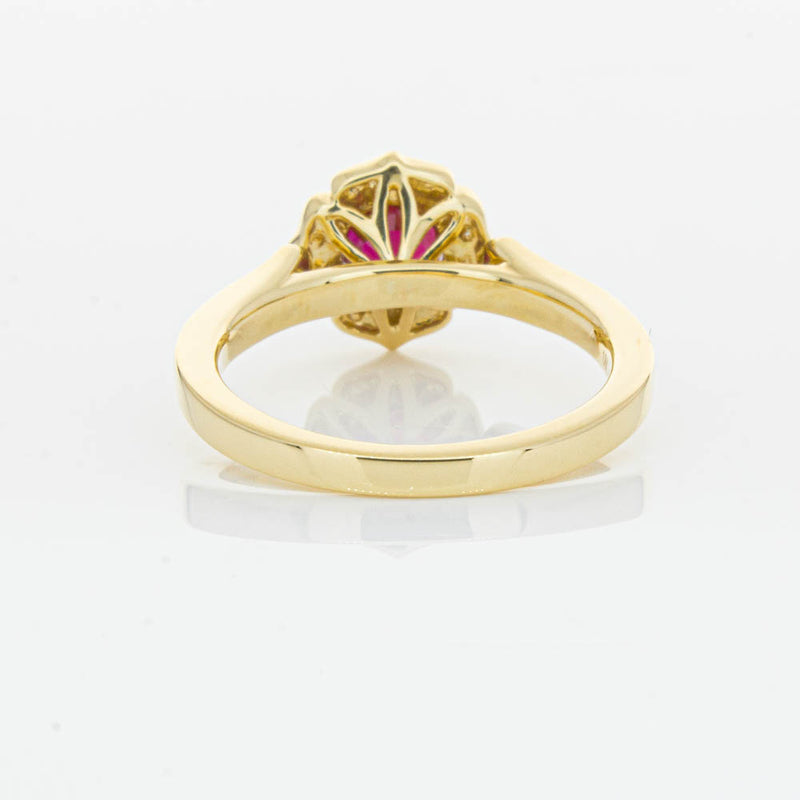 18ct Yellow Gold 1.04ct Ruby & Diamond Ring-Ring-Walker & Hall