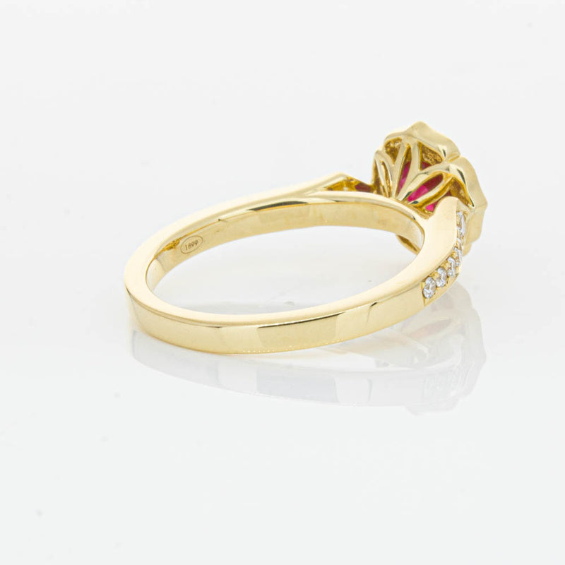 18ct Yellow Gold 1.04ct Ruby & Diamond Ring-Ring-Walker & Hall