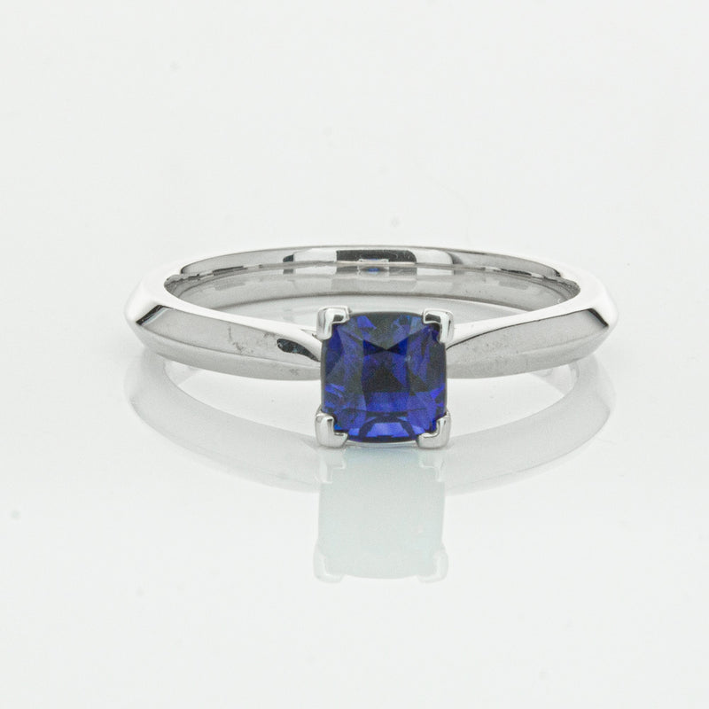 18ct White Gold 1.07ct Sapphire Venetian Ring-Ring-Walker & Hall