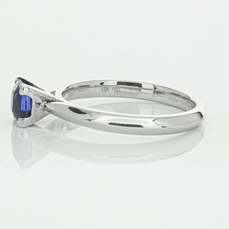 18ct White Gold 1.07ct Sapphire Venetian Ring-Ring-Walker & Hall