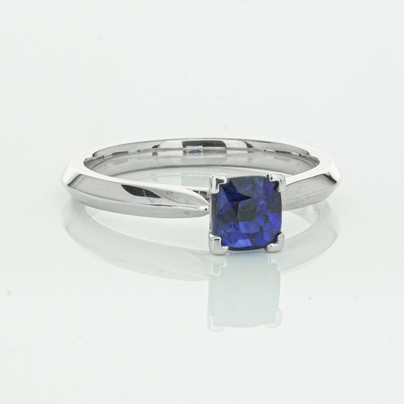 18ct White Gold 1.07ct Sapphire Venetian Ring-Ring-Walker & Hall