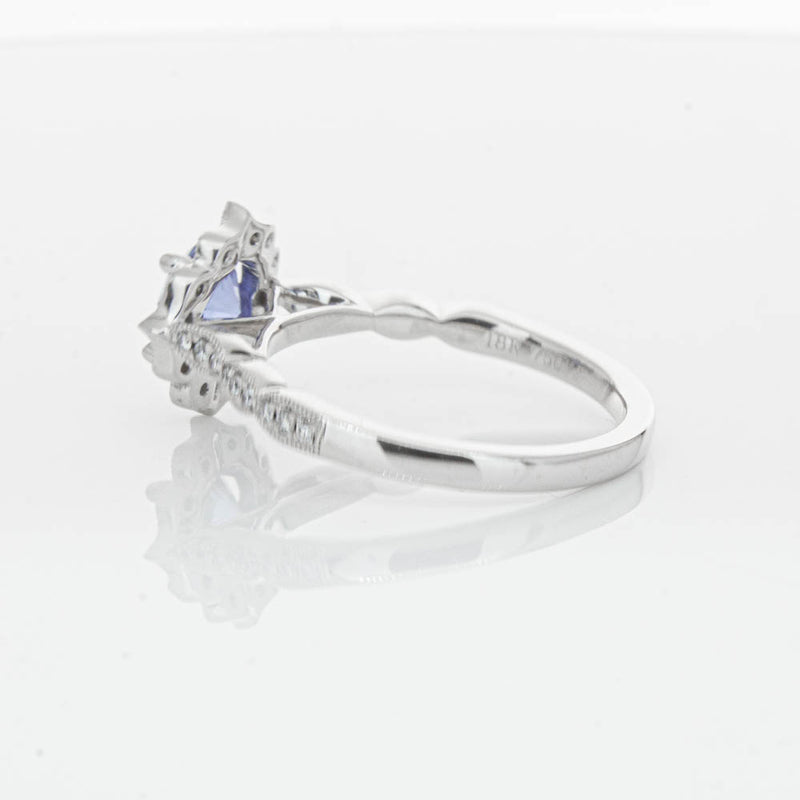 18ct White Gold 1.18ct Sapphire & Diamond Paramount Ring-Ring-Walker & Hall