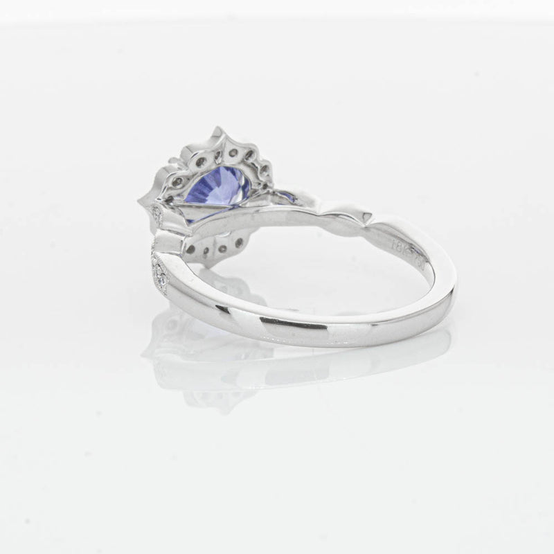 18ct White Gold 1.18ct Sapphire & Diamond Paramount Ring-Ring-Walker & Hall