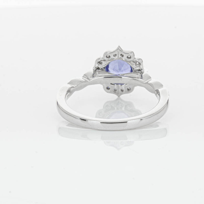 18ct White Gold 1.18ct Sapphire & Diamond Paramount Ring-Ring-Walker & Hall
