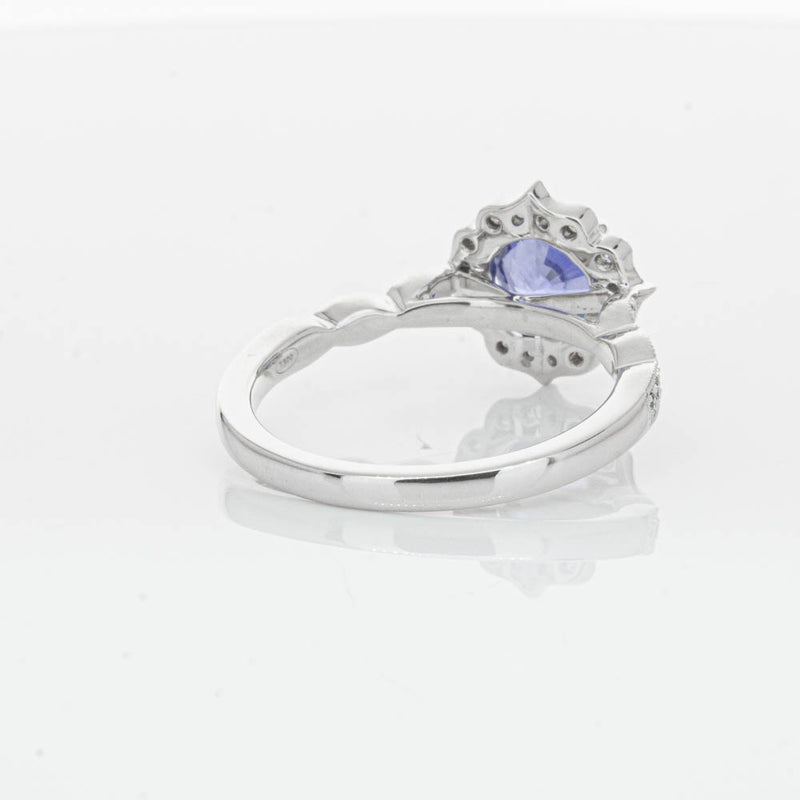 18ct White Gold 1.18ct Sapphire & Diamond Paramount Ring-Ring-Walker & Hall