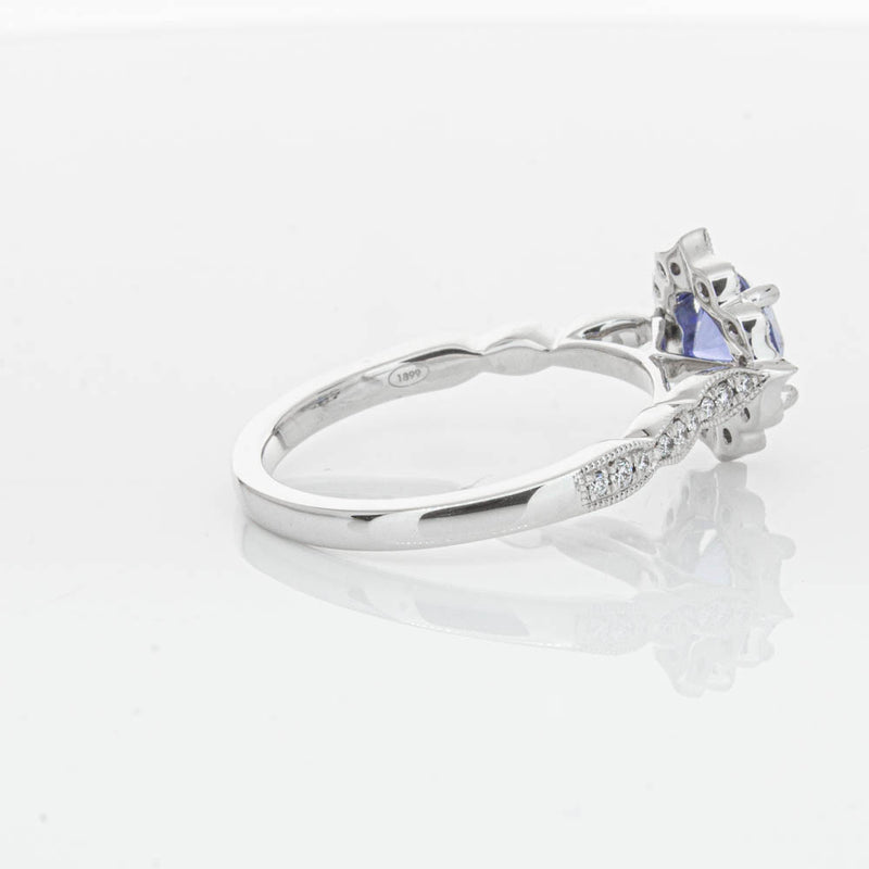 18ct White Gold 1.18ct Sapphire & Diamond Paramount Ring-Ring-Walker & Hall