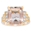 18ct Yellow Gold Morganite & Diamond Maya Ring-Ring-Walker & Hall