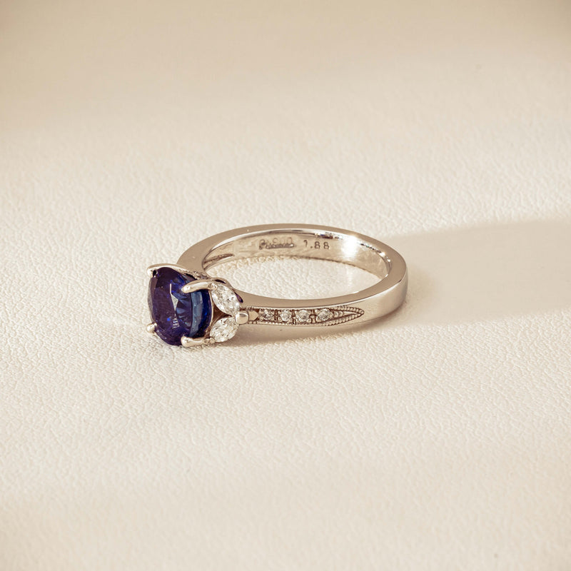 Deja Vu Platinum 1.88ct Sapphire & Diamond Ring - Ring - Walker & Hall