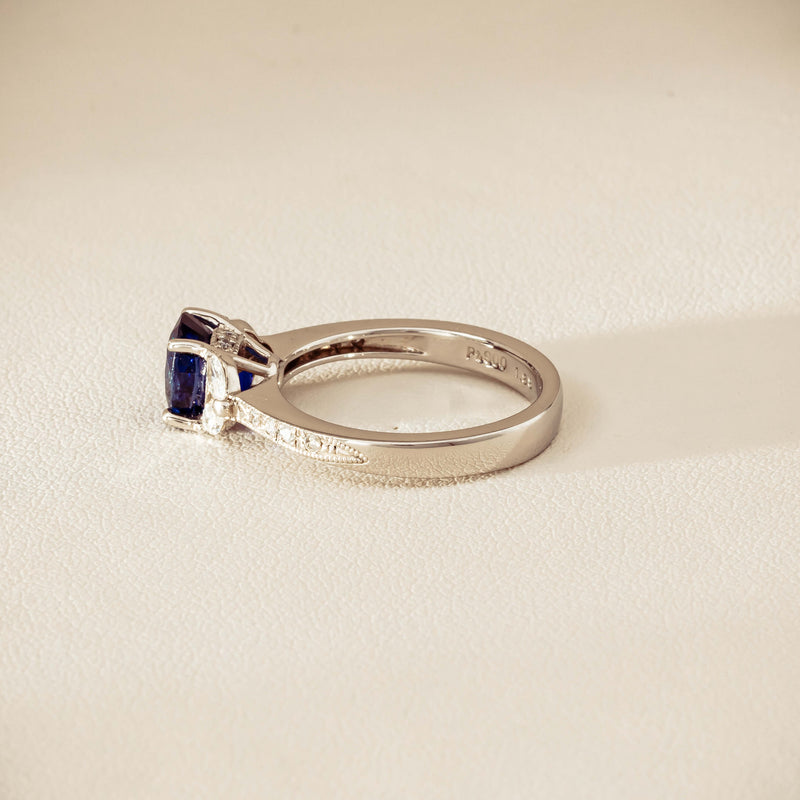 Deja Vu Platinum 1.88ct Sapphire & Diamond Ring - Ring - Walker & Hall