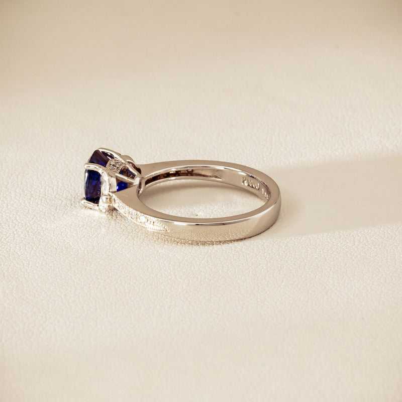 Deja Vu Platinum 1.88ct Sapphire & Diamond Ring - Ring - Walker & Hall