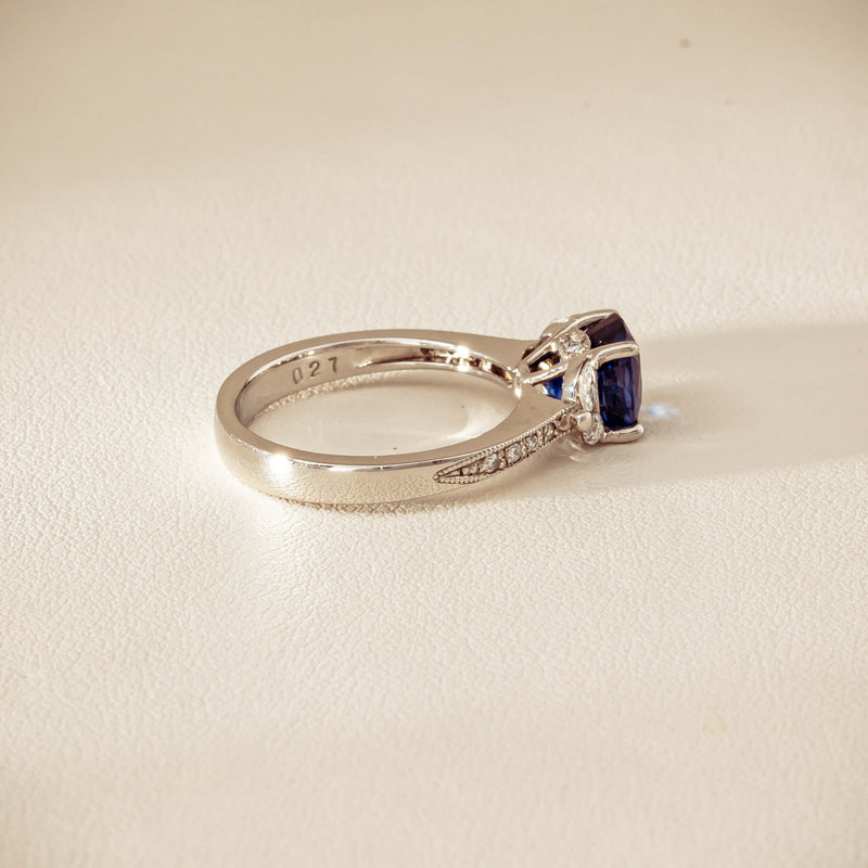 Deja Vu Platinum 1.88ct Sapphire & Diamond Ring - Ring - Walker & Hall