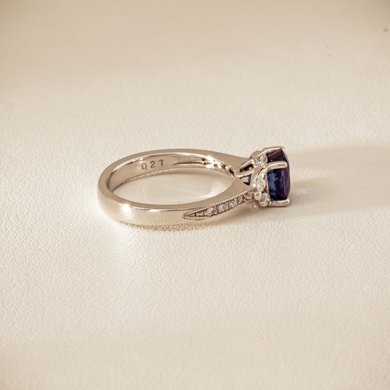Deja Vu Platinum 1.88ct Sapphire & Diamond Ring - Ring - Walker & Hall