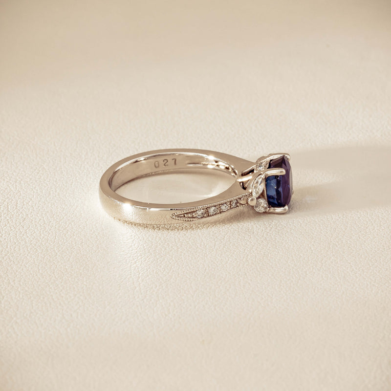 Deja Vu Platinum 1.88ct Sapphire & Diamond Ring - Ring - Walker & Hall
