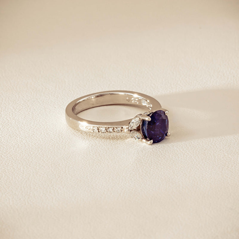 Deja Vu Platinum 1.88ct Sapphire & Diamond Ring - Ring - Walker & Hall