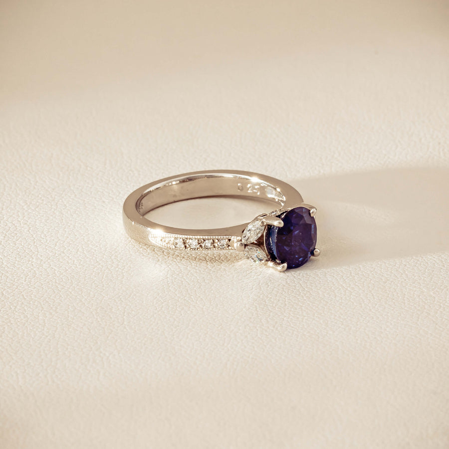 Deja Vu Platinum 1.88ct Sapphire & Diamond Ring - Ring - Walker & Hall