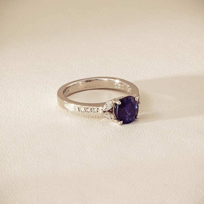 Deja Vu Platinum 1.88ct Sapphire & Diamond Ring - Ring - Walker & Hall