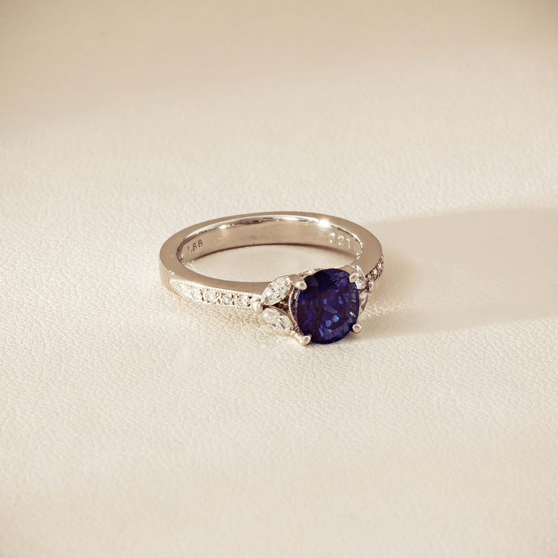 Deja Vu Platinum 1.88ct Sapphire & Diamond Ring - Ring - Walker & Hall