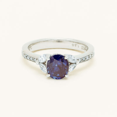 Deja Vu Platinum 1.88ct Sapphire & Diamond Ring - Ring - Walker & Hall