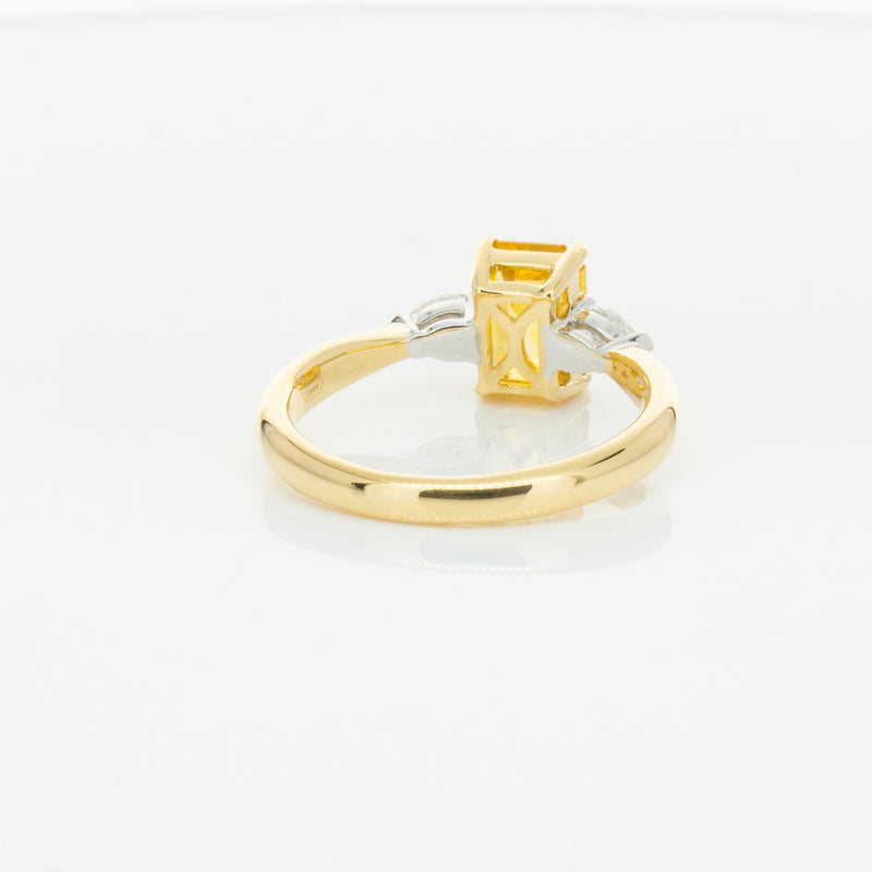 18ct Yellow Gold 2.15ct Yellow Sapphire & Diamond Ayla Ring-Ring-Walker & Hall