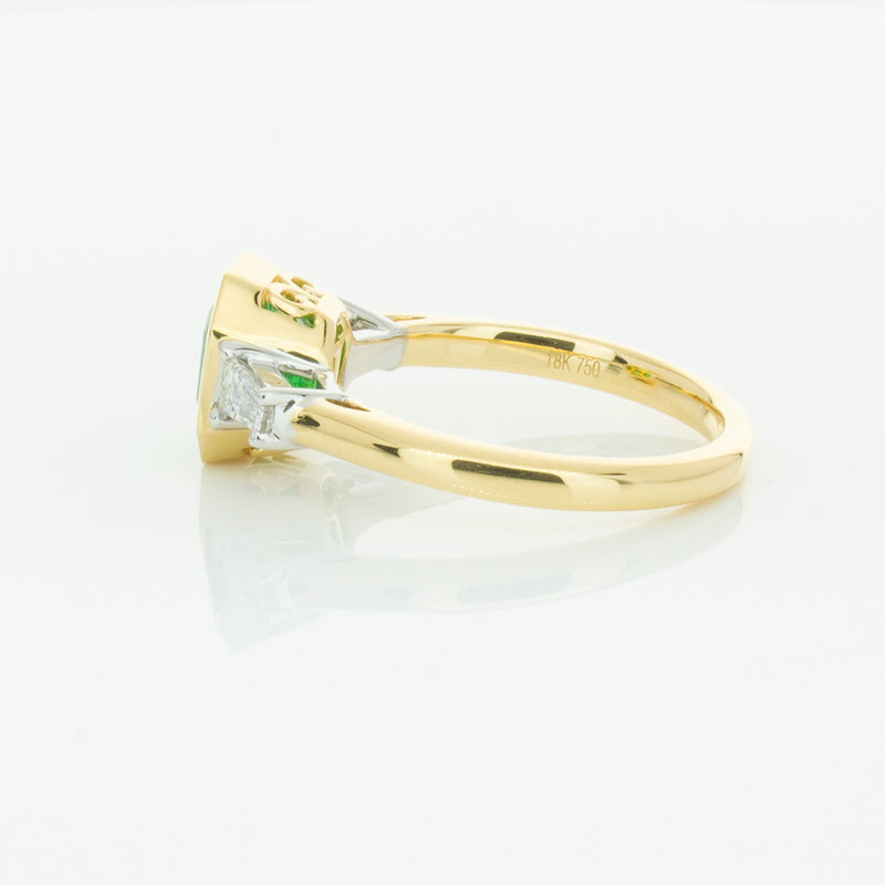 18ct Yellow Gold 1.67ct Emerald & Diamond Ring-Ring-Walker & Hall