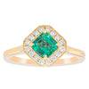 18ct Yellow Gold .84ct Emerald & Diamond Ring-Ring-Walker & Hall