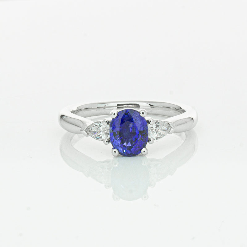 18ct White Gold 1.35ct Sapphire & Diamond Ayla Ring-Ring-Walker & Hall