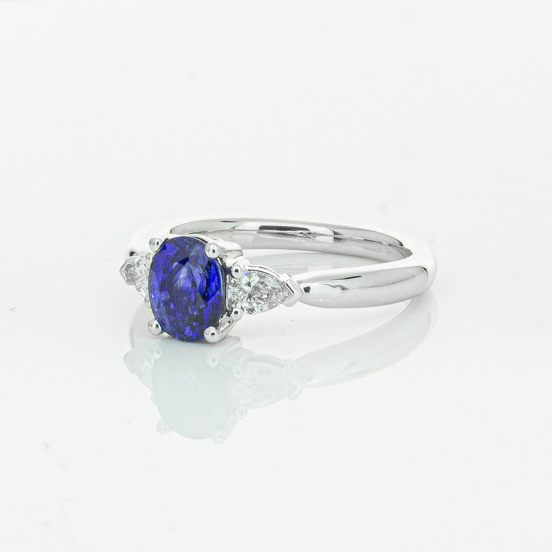 18ct White Gold 1.35ct Sapphire & Diamond Ayla Ring-Ring-Walker & Hall