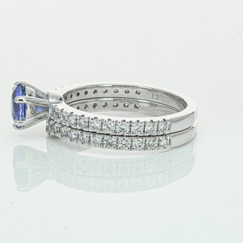 Deja Vu 18ct White Gold Sapphire & Diamond Ring Set-Ring-Walker & Hall