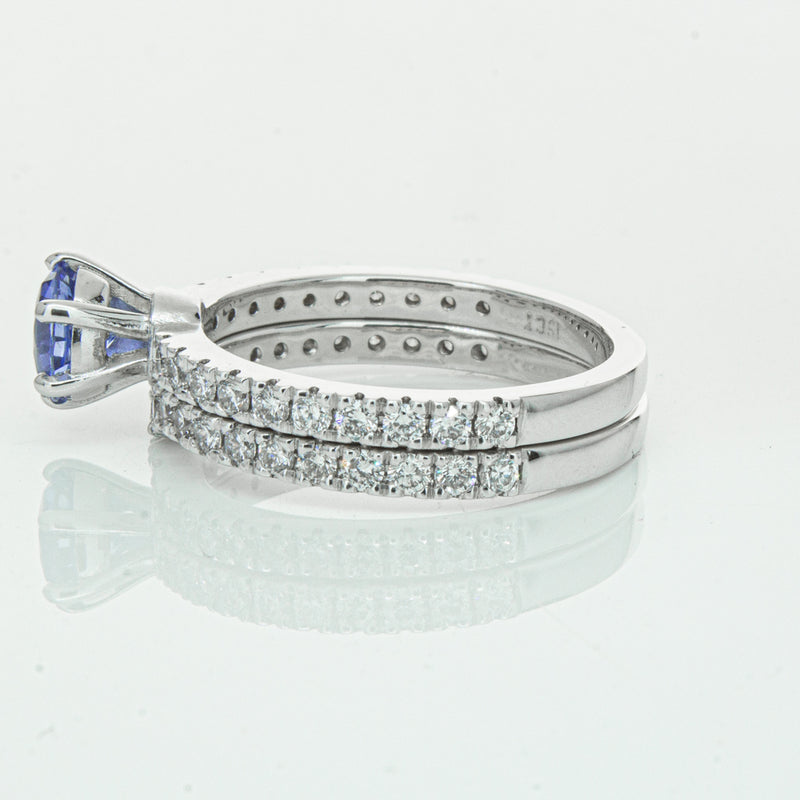 Deja Vu 18ct White Gold Sapphire & Diamond Ring Set-Ring-Walker & Hall