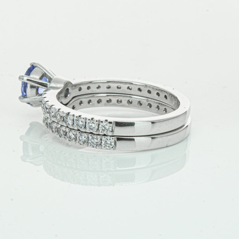 Deja Vu 18ct White Gold Sapphire & Diamond Ring Set-Ring-Walker & Hall