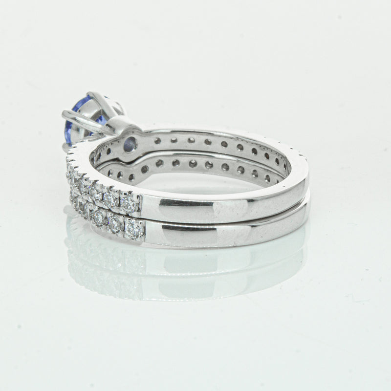 Deja Vu 18ct White Gold Sapphire & Diamond Ring Set-Ring-Walker & Hall