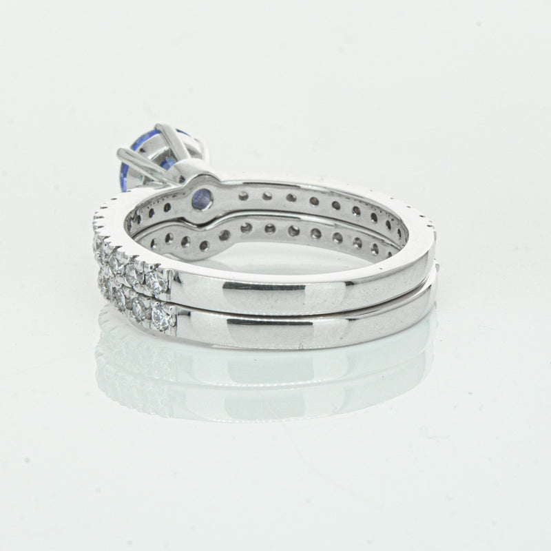 Deja Vu 18ct White Gold Sapphire & Diamond Ring Set-Ring-Walker & Hall
