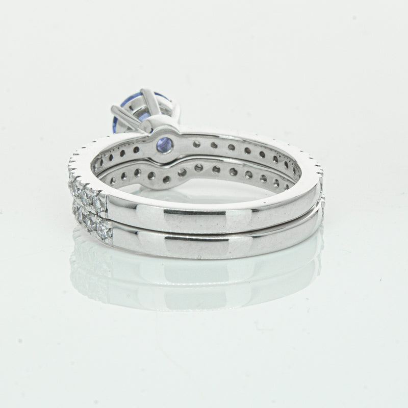 Deja Vu 18ct White Gold Sapphire & Diamond Ring Set-Ring-Walker & Hall