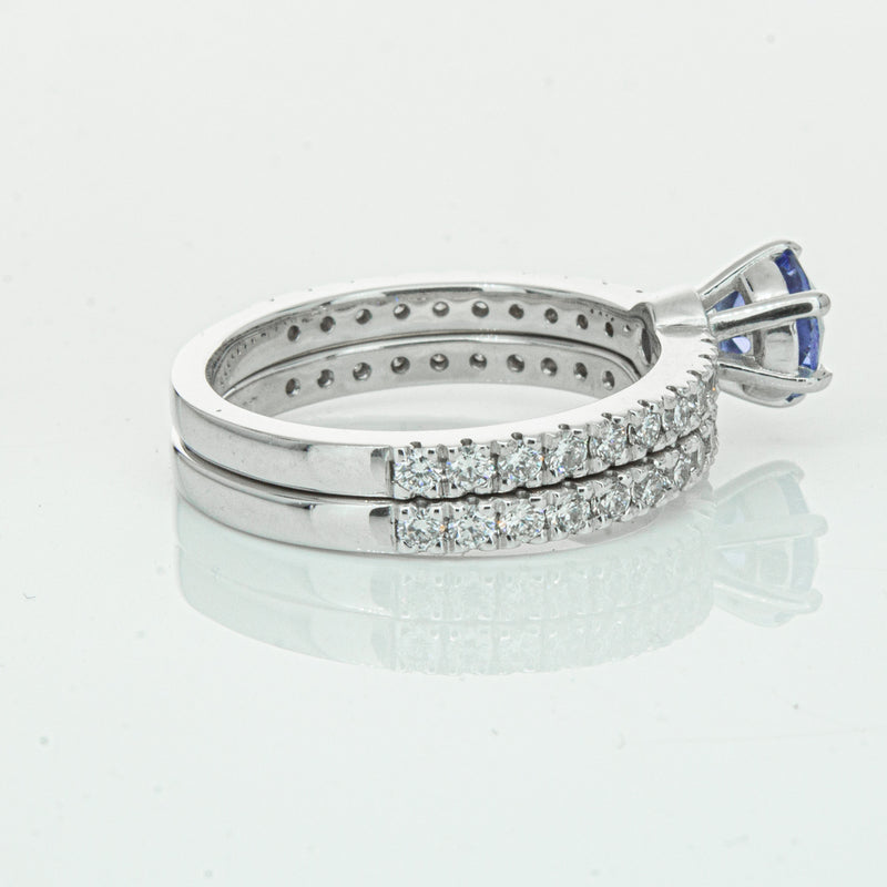 Deja Vu 18ct White Gold Sapphire & Diamond Ring Set-Ring-Walker & Hall