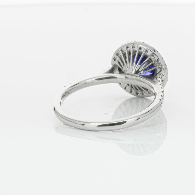 Deja Vu Platinum .88ct Sapphire & Diamond Ring-Ring-Walker & Hall