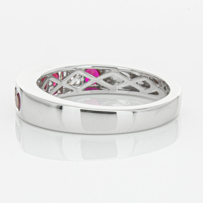 18ct White Gold .50ct Ruby & Diamond Tigris Ring-Ring-Walker & Hall