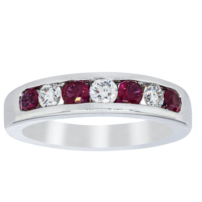 18ct White Gold .50ct Ruby & Diamond Tigris Ring-Ring-Walker & Hall
