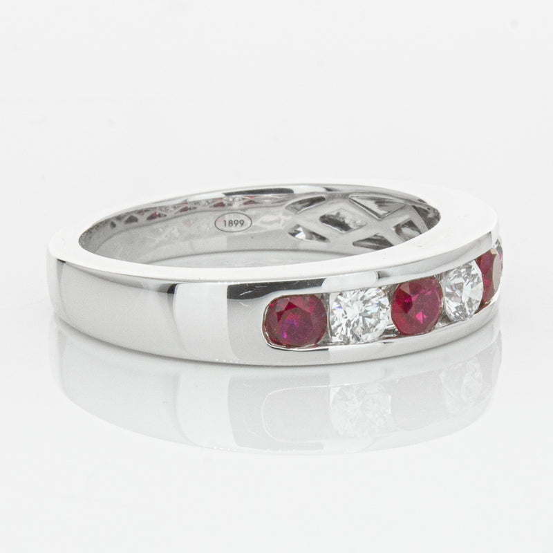 18ct White Gold .50ct Ruby & Diamond Tigris Ring-Ring-Walker & Hall
