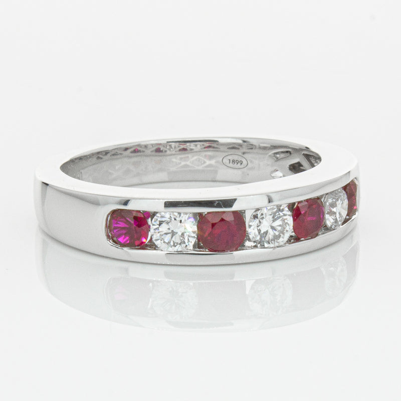 18ct White Gold .50ct Ruby & Diamond Tigris Ring-Ring-Walker & Hall
