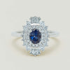 18ct White Gold 1.06ct Sapphire & Diamond Kira Ring - Ring - Walker & Hall