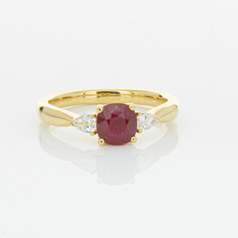 18ct Yellow Gold 1.11ct Ruby & Diamond Ayla Ring-Ring-Walker & Hall