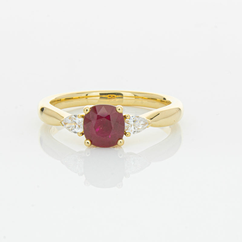 18ct Yellow Gold 1.11ct Ruby & Diamond Ayla Ring-Ring-Walker & Hall