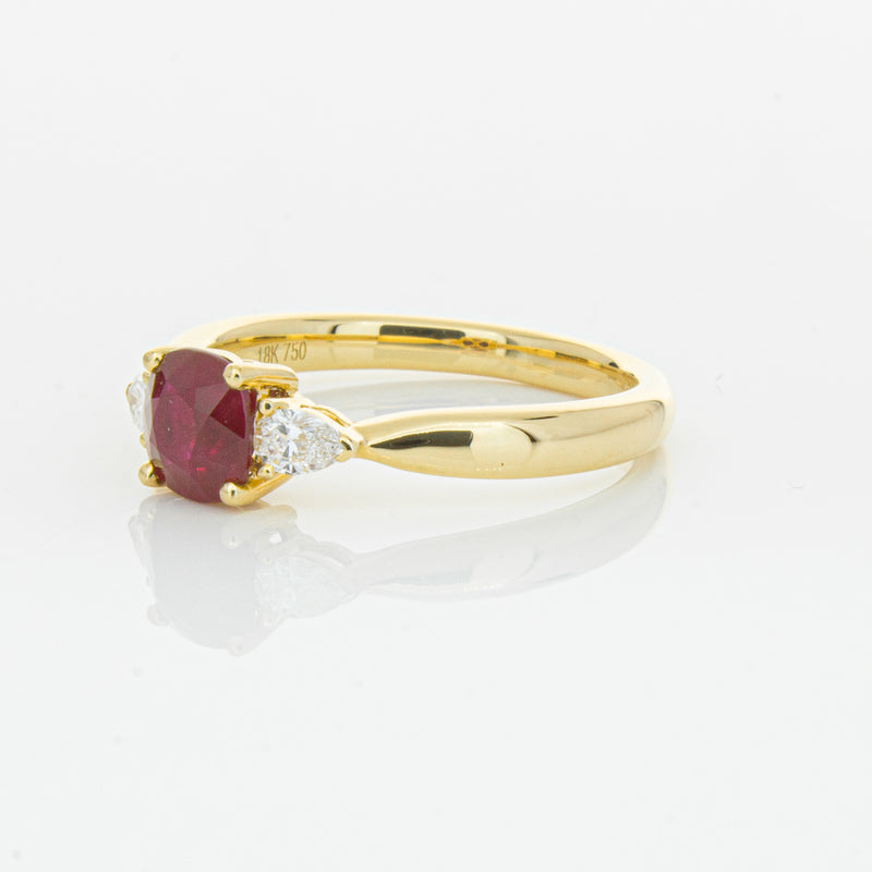 18ct Yellow Gold 1.11ct Ruby & Diamond Ayla Ring-Ring-Walker & Hall