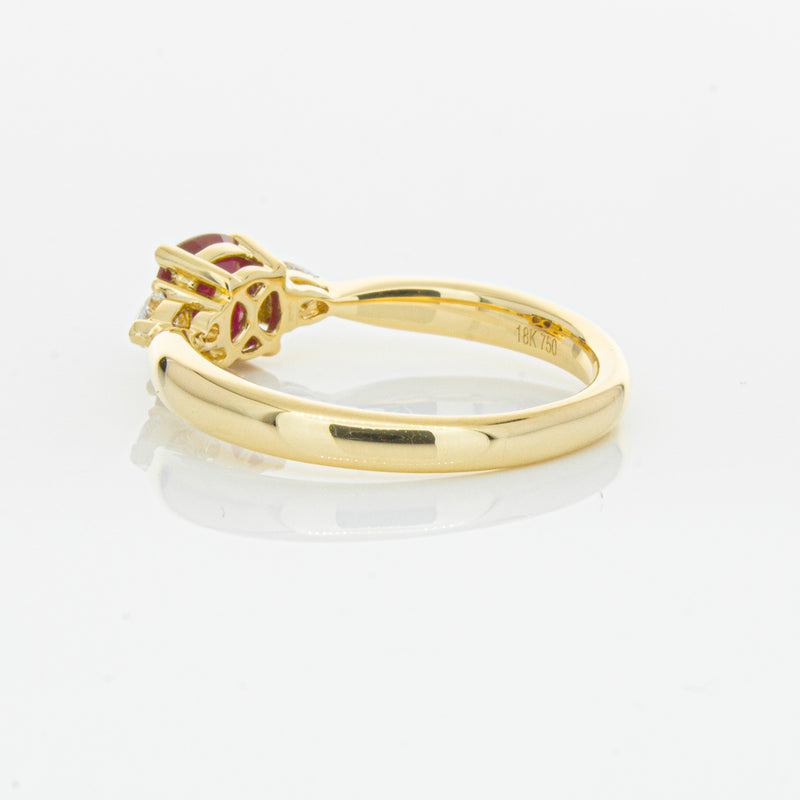 18ct Yellow Gold 1.11ct Ruby & Diamond Ayla Ring-Ring-Walker & Hall