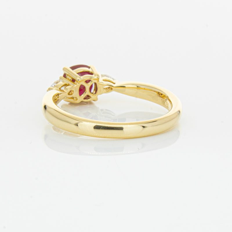 18ct Yellow Gold 1.11ct Ruby & Diamond Ayla Ring-Ring-Walker & Hall