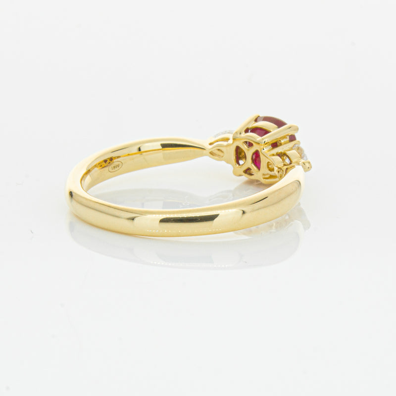 18ct Yellow Gold 1.11ct Ruby & Diamond Ayla Ring-Ring-Walker & Hall