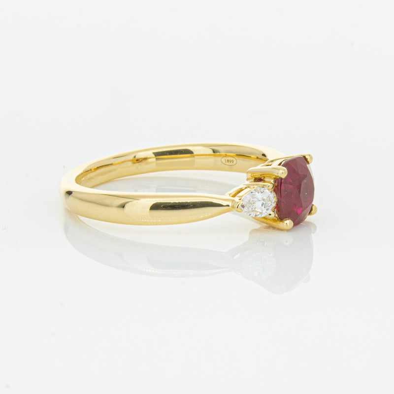 18ct Yellow Gold 1.11ct Ruby & Diamond Ayla Ring-Ring-Walker & Hall