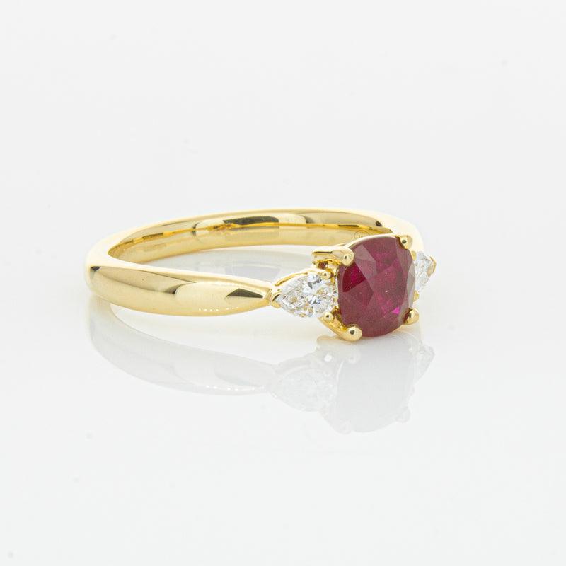 18ct Yellow Gold 1.11ct Ruby & Diamond Ayla Ring-Ring-Walker & Hall